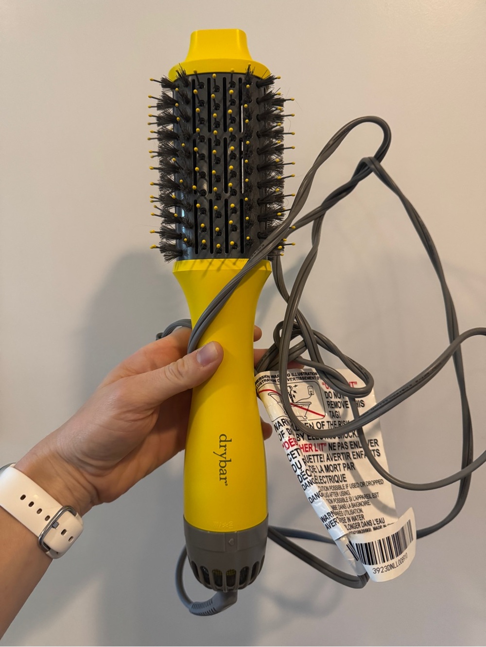Drybar Yellow Ceramic Hot Air Round Brush — Volumizing Styler
